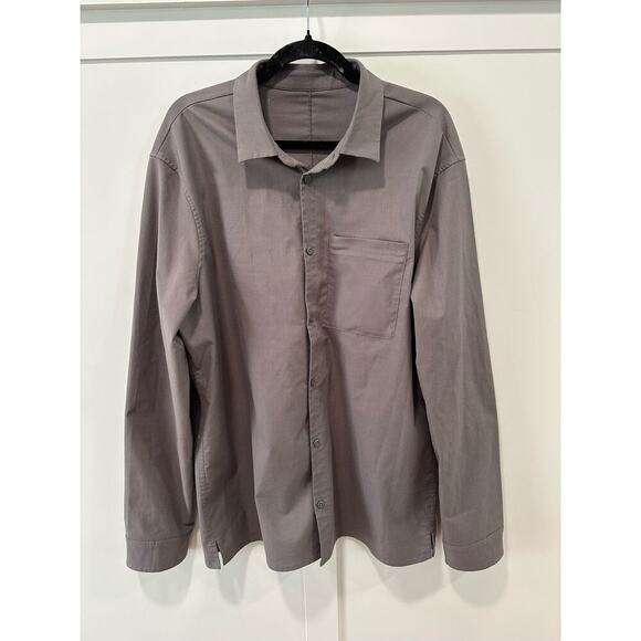 Lululemon Relaxed Fit Long Sleeve Button Up with Pocket - Picture 2 of 6